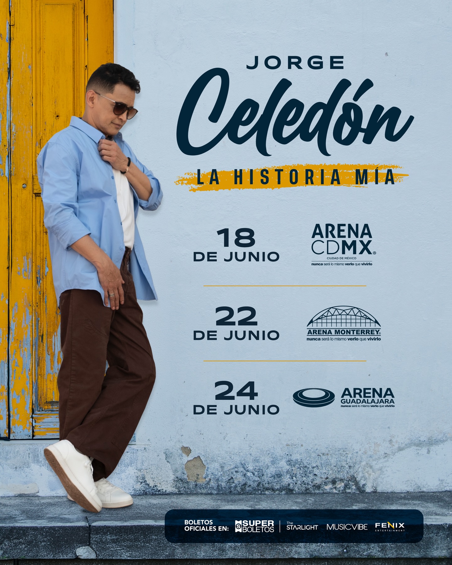 Jorge Celedón La Historia Mia Tour Poster 2026
